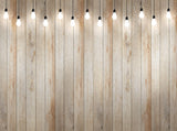 Wooden Wall Backdrop Light Bulb Texture Background IBD-20180