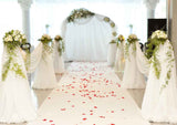 Custom Backdrops Wedding Backdrops White Color Background YY00008-E