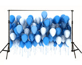 Themed Patterned Backdrops Balloons Background Blue Backdrop YY00200