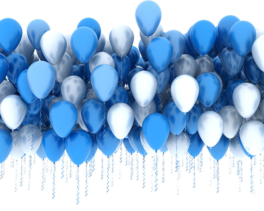 Themed Patterned Backdrops Balloons Background Blue Backdrop YY00200