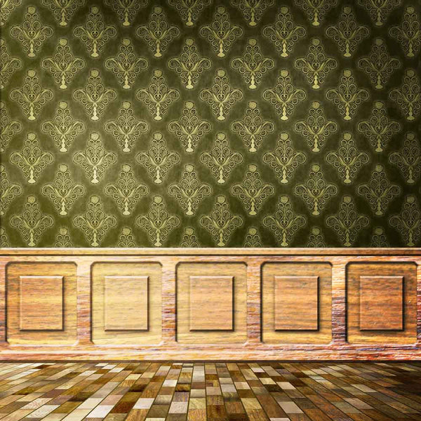Patterned Backdrops Damask Backdrops Green Background YY00582-E – iBACKDROP