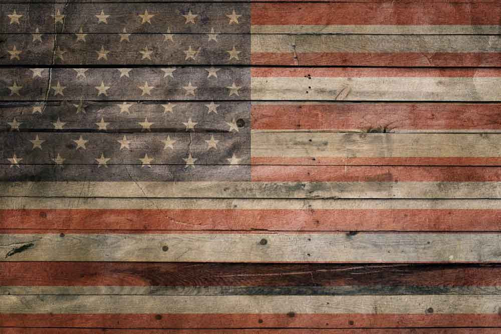 Bunting Background Wooden Backdrop American Flag Backdrop YY00672-E
