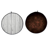 Round Double-sided Abstract Textured /Wood Collapsible Backdrop 5'W(1.5m)x5'H(1.5m) IBD-ZB04