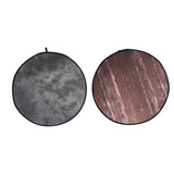 Round Abstract Textured /Wood Collapsible Backdrop 5'W(1.5m)x5'H(1.5m) IBD-ZB05