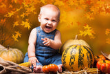 Maple Leaves Falling Background Autumn Backdrops for Thanksgiving Day IBD-19628 - iBACKDROP
