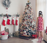 Indoor Decoration Background Christmas Backdrops For Portrait Ideas IBD-H19201 - iBACKDROP