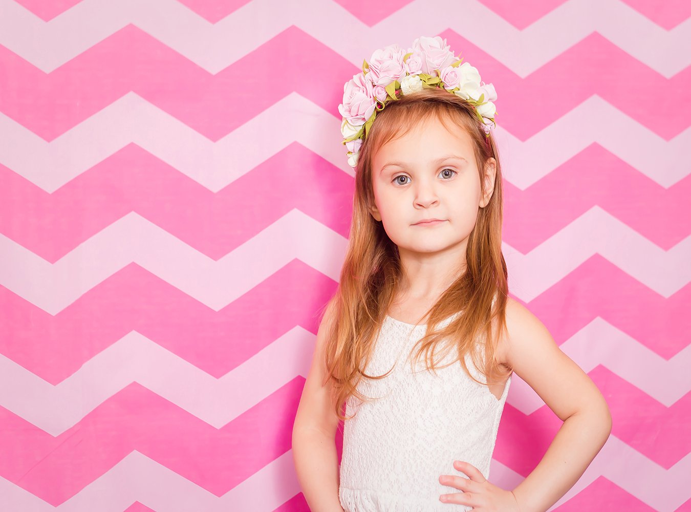 Pink and White Pink Chevron White Lines Background Portrait Photography Backdrop IBD-19957 - iBACKDROP-Baby Kid Backdrops, Beautiful Backdrops, Chevron Backdrops, photography backdrops, Pink and White, Pink Chevron White Lines, Portrait Backdrops, Portrait Photography backdrops