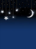 Blue Photo Background Star Moon Christmas Backdrops Cotton Cloth ST-007