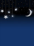 Blue Photo Background Star Moon Christmas Backdrops Cotton Cloth ST-007 - iBACKDROP-chri, chris, christ, christm, Christmas Backdrop, Christmas Backdrops, Christmas Tree Backdrop, For Photography Diy Christmas Backdrop, New Arrivals, Red Backdrop