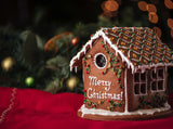 Christmas Gingerbread House Christmas Tree Merry Christmas Backdrop IBD-24183 - iBACKDROP-chr, chri, chris, christ, christm, Christmas Backdrops, Christmas Background, ging, ginge, ginger, ginger bread, ginger bread house, gingerbread, gingerbread house, ibd 24183, ibd24183, New Arrivals, photography backdrops