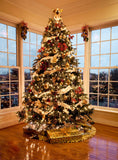 Christmas Tree In Exhibition Hall Background IBD-P19198