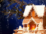Christmas Gingerbread House Christmas Snow Star Night Photo Backdrop IBD-24185 - iBACKDROP-cartoon, chr, chri, chris, christ, christm, Christmas Backdrops, Christmas Background, ging, ginge, ginger, ginger bread, ginger bread house, gingerbread, gingerbread house, ibd 24185, ibd24185, New Arrivals, photography backdrops, snow, star