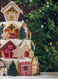 Multilayer Christmas Gingerbread House Party Photo Backdrop IBD-24189 - iBACKDROP-chri, chris, christ, christm, Christmas Backdrops, gin, ging, ginge, ginger, ginger bread, ginger bread house, gingerbread, gingerbread house, ibd 24189, ibd24189, multilayer, New Arrivals, photography backdrops
