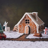 Christmas Gingerbread House Christmas Cartoon Deer Party Photo Backdrop IBD-24188