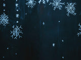 Christmas Winter Snowflake Dark Blue Photography Backdrop IBD-24191 - iBACKDROP-chri, chris, christ, christm, christma, christmas, New Arrivals, snow, snowflake
