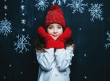 Christmas Winter Snowflake Dark Blue Photography Backdrop IBD-24191
