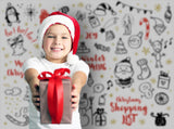 Christmas Kids Cartoon Photography Backdrop IBD-24195