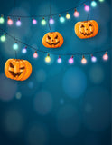 Colorful Hang Lamps Pumpkin Lanterns Halloween Backdrops IBD-19129