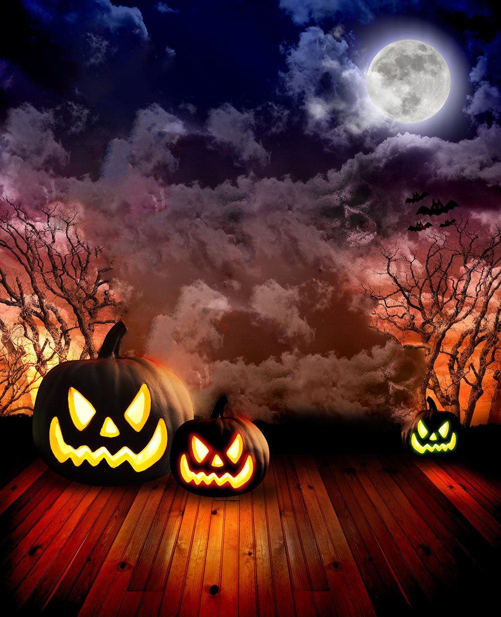 Aazon.co : LYCGS 7X5ft Halloween Backdrop Kids Halloween Party...