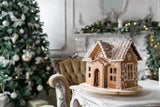 Gingerbread House Christmas Trees Decorations Holiday Backdrop IBD-24181