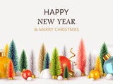 New Year And Christmas Tree Party Backdrops IBD-24232