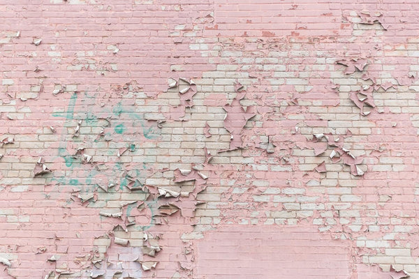 Pink Paint Peeling Off Brick Wall Texture Photography Backdrop IBD-242 ...