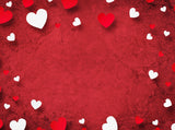 Red And White Heats Valentine Backdrop For Couple Photography IBD-24352