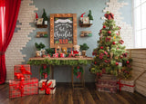 Christmas Ornaments Decorated House Background Christmas Backdrop Photography Backdrops IBD-H19182
