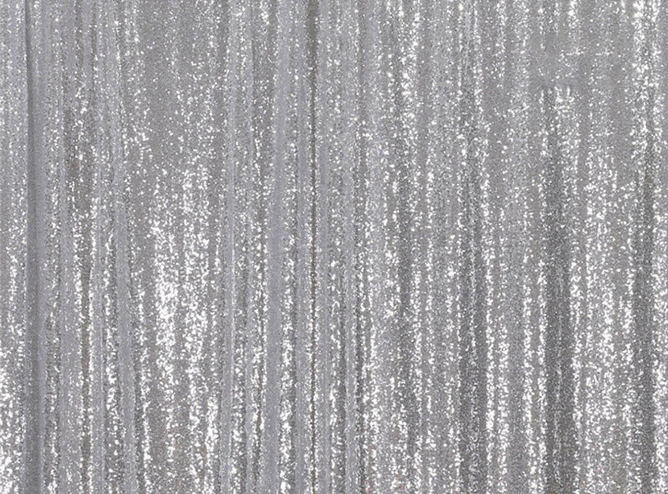 Silver Sequins Backdrop Sequin Fabric Mermaid Sequin Fabric IBD-24152 (With  Pocket) - 6.5'Wx5'H(2x1.5m)