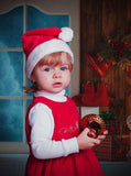 Christmas Tree and Blue Windows Filled with Gifts Festival Backdrops IBD-19260 - iBACKDROP