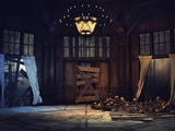 Festival Backdrops Terrible Dilapidated Wooden Room IBD-H19052 - iBACKDROP