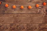 Wood Background Hang on Little Pumpkins Layout Halloween Backdrops IBD-H19110